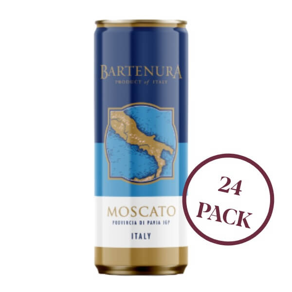 Bartenura Moscato Cans - 24 Cans - A Kosher Wine From Italy